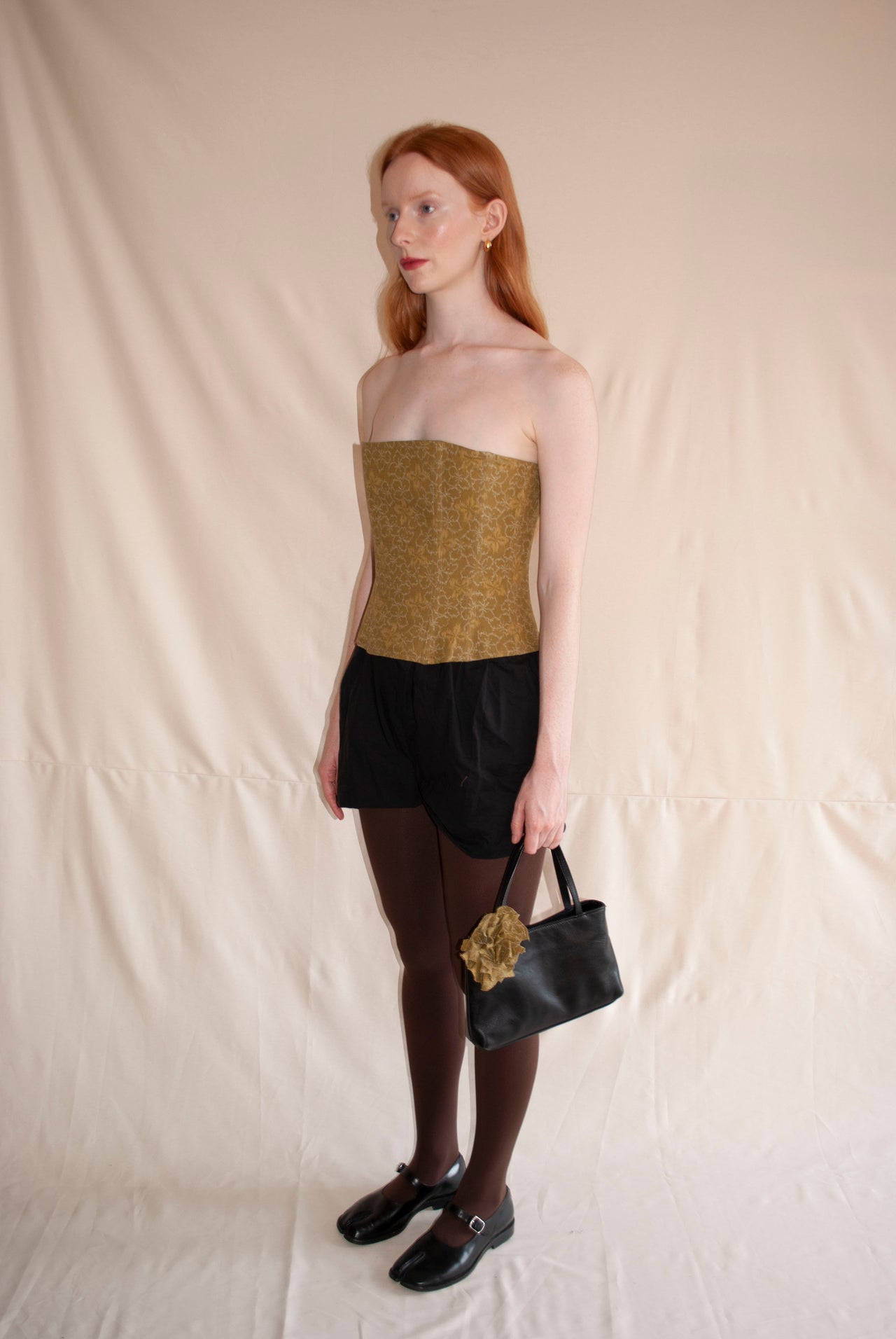 FLICKER CORSET TOP IN MOSS MEADOW