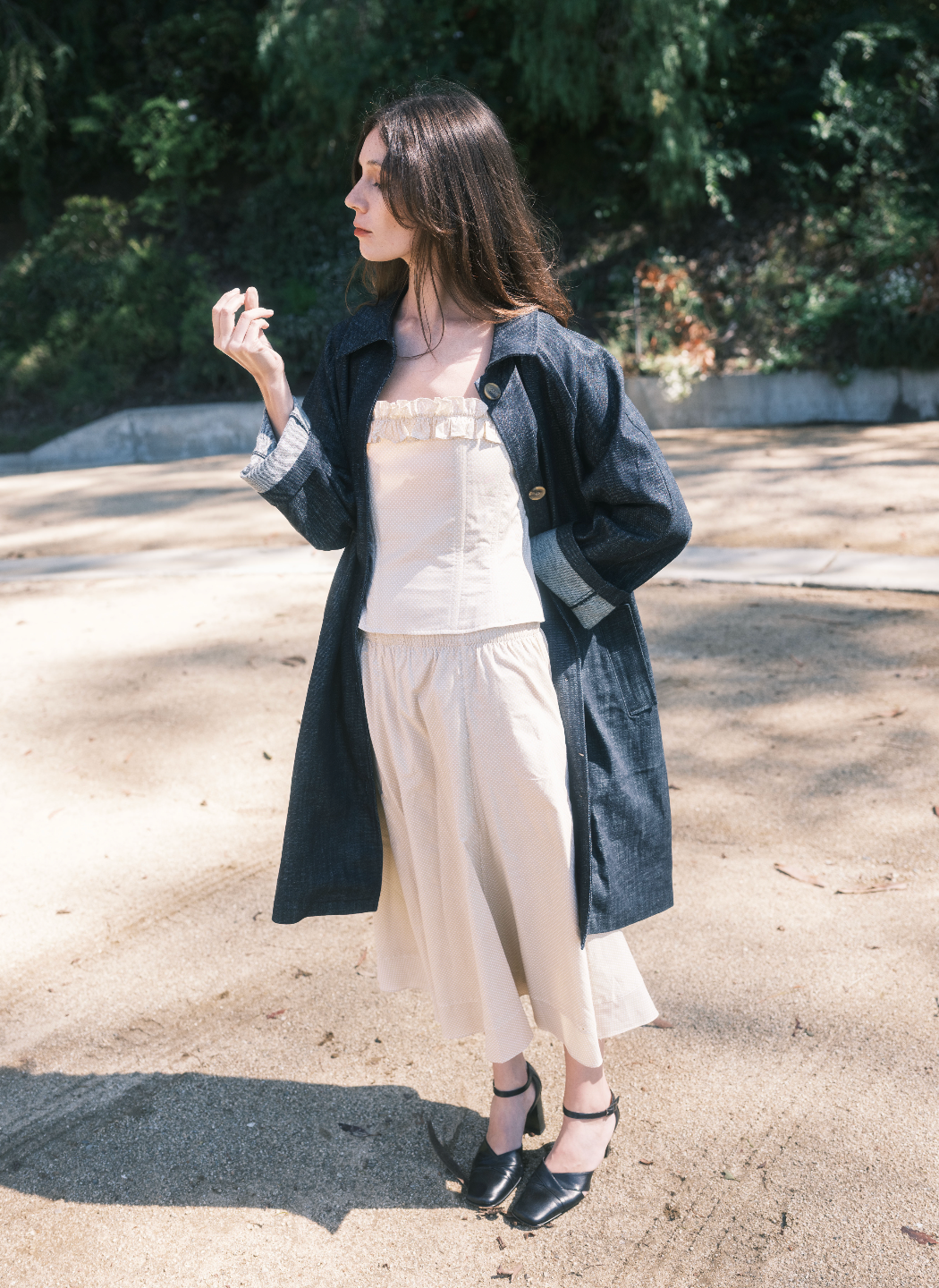 FIELD SKIRT IN BLUSH DOT