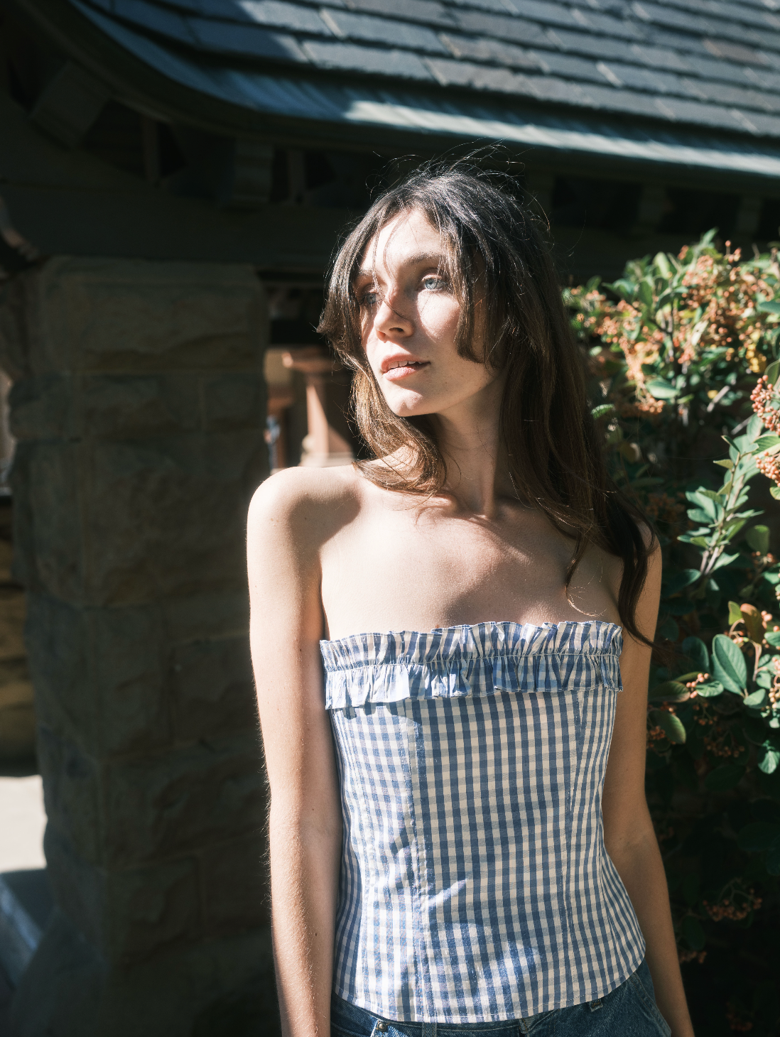 FIELD TOP IN SUZANNE GINGHAM