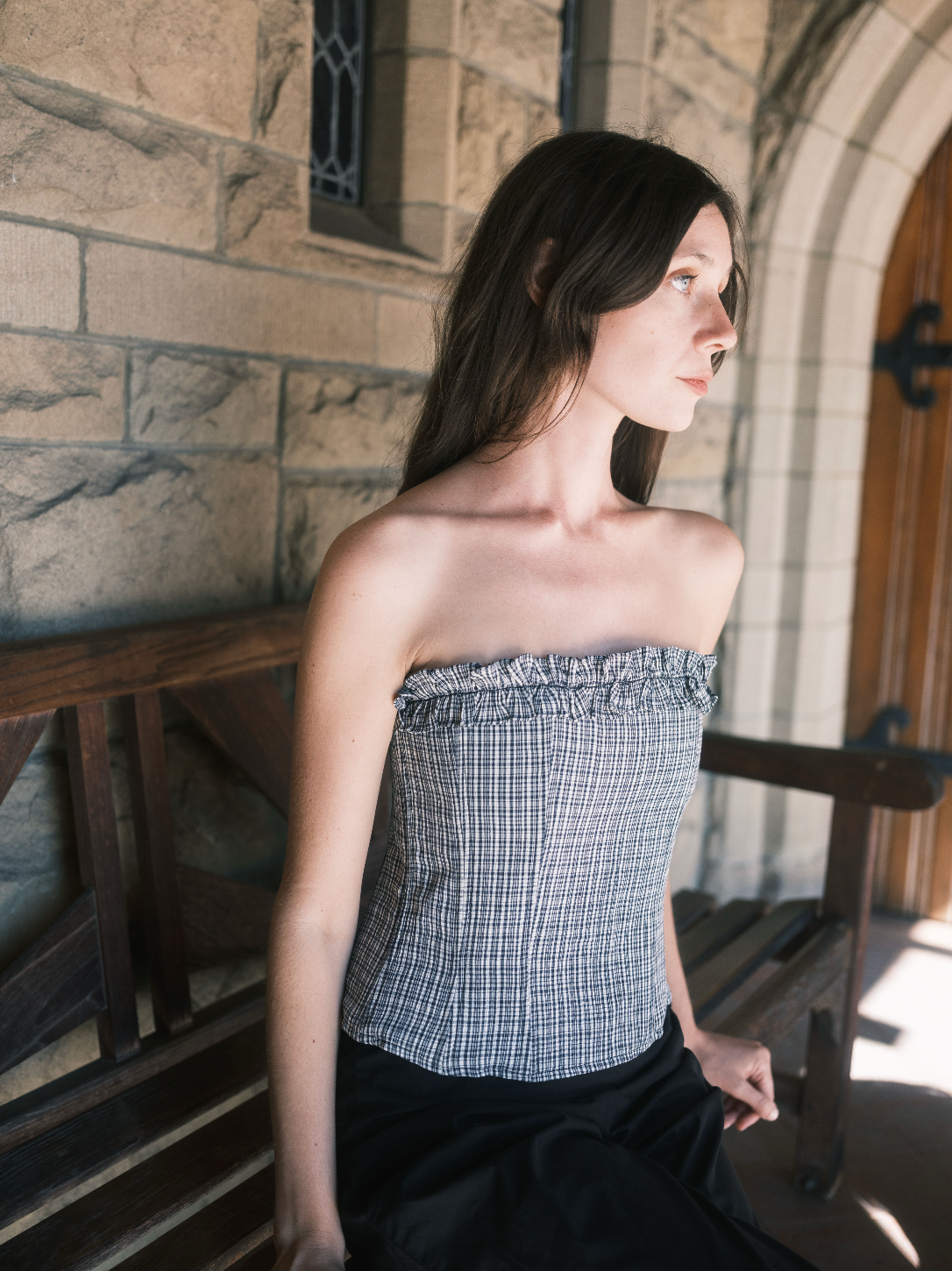 FIELD TOP IN HARBOR PLAID